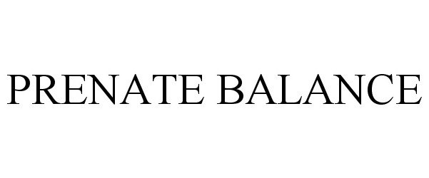 Trademark Logo PRENATE BALANCE