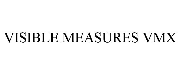Trademark Logo VISIBLE MEASURES VMX