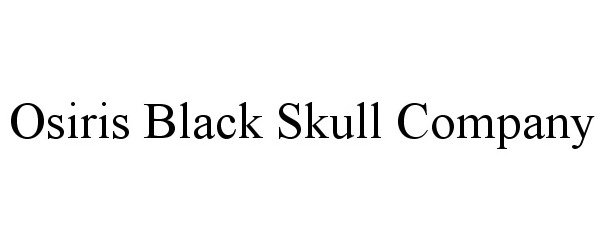 Trademark Logo OSIRIS BLACK SKULL COMPANY