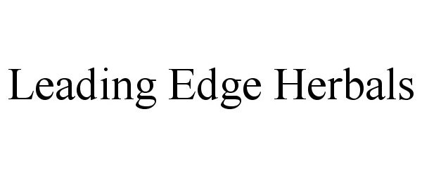 Trademark Logo LEADING EDGE HERBALS