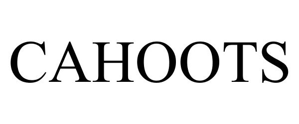 Trademark Logo CAHOOTS