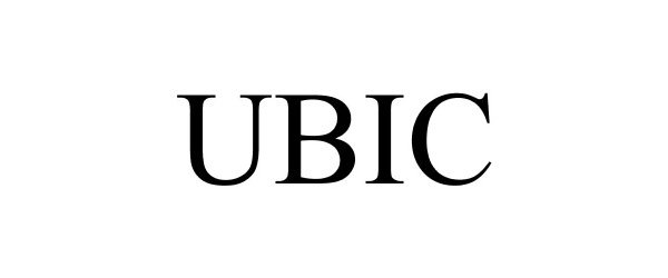 Trademark Logo UBIC