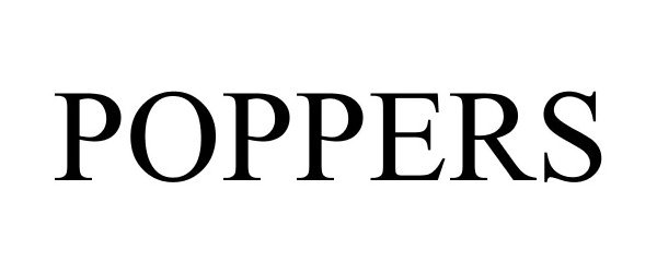 Trademark Logo POPPERS