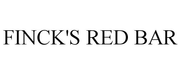  FINCK'S RED BAR