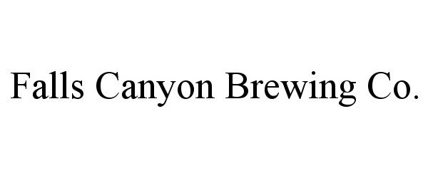 Trademark Logo FALLS CANYON BREWING CO.