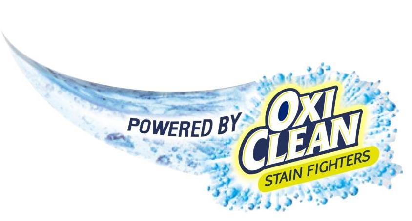  POWERED BY OXICLEAN STAINFIGHTERS