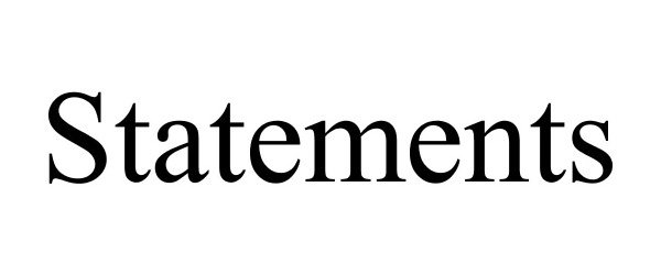 Trademark Logo STATEMENTS