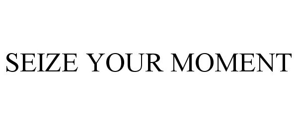 Trademark Logo SEIZE YOUR MOMENT