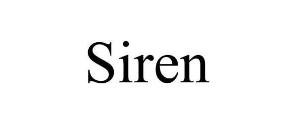 Trademark Logo SIREN