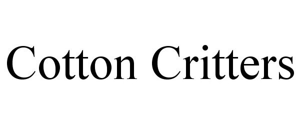 Trademark Logo COTTON CRITTERS