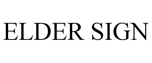 Trademark Logo ELDER SIGN