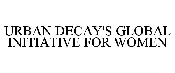  URBAN DECAY'S GLOBAL INITIATIVE FOR WOMEN