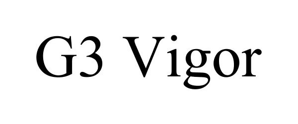 Trademark Logo G3 VIGOR