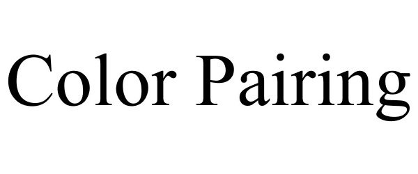 Trademark Logo COLOR PAIRING