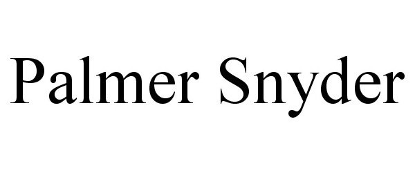  PALMER SNYDER