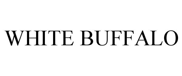 Trademark Logo WHITE BUFFALO