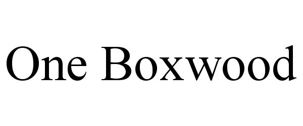 Trademark Logo ONE BOXWOOD