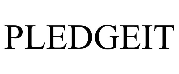 Trademark Logo PLEDGEIT