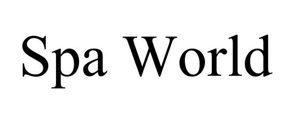 Trademark Logo SPA WORLD
