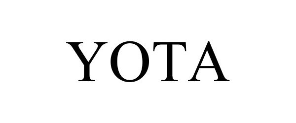 Trademark Logo YOTA
