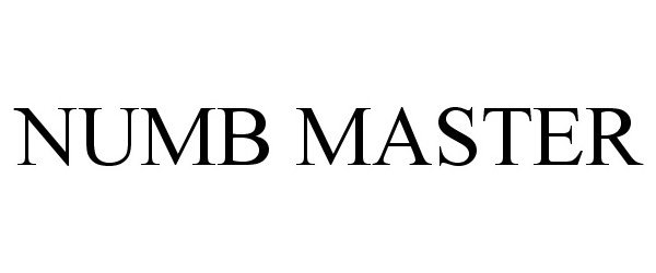 Trademark Logo NUMB MASTER