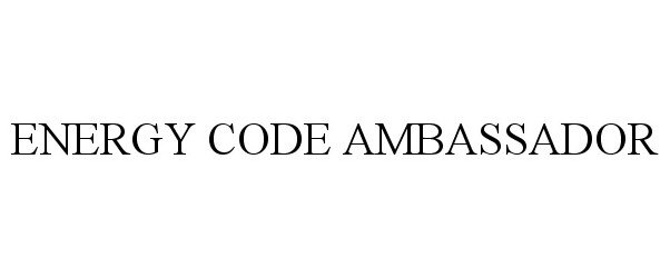 Trademark Logo ENERGY CODE AMBASSADOR