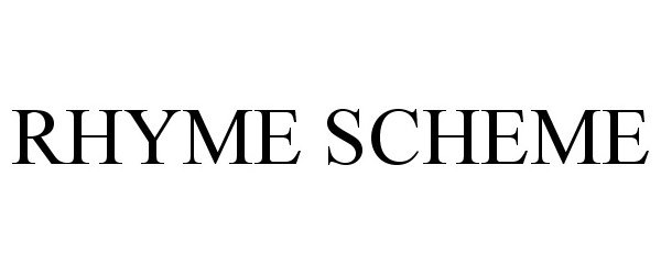 Trademark Logo RHYME SCHEME