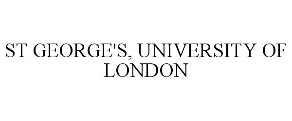 Trademark Logo ST GEORGE'S, UNIVERSITY OF LONDON