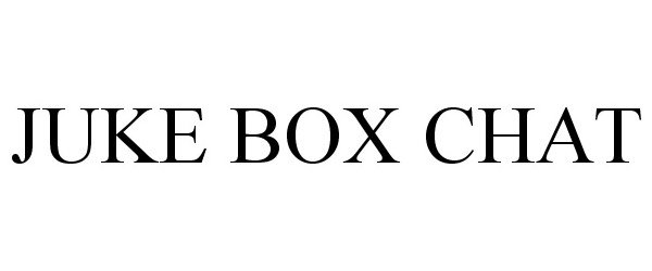 Trademark Logo JUKE BOX CHAT