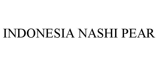 Trademark Logo INDONESIA NASHI PEAR