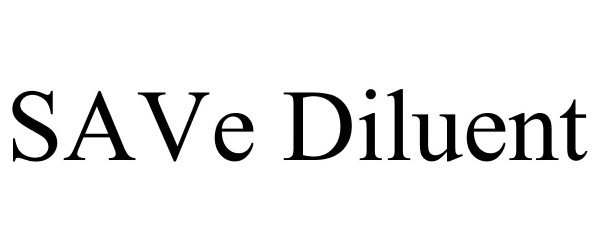 Trademark Logo SAVE DILUENT