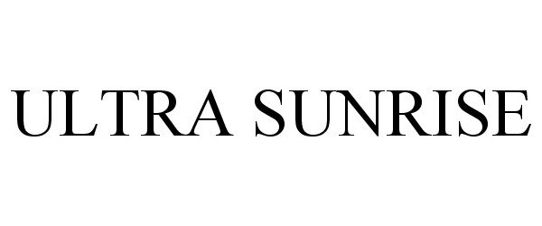 Trademark Logo ULTRA SUNRISE