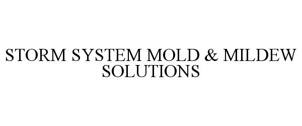  STORM SYSTEM MOLD &amp; MILDEW SOLUTIONS