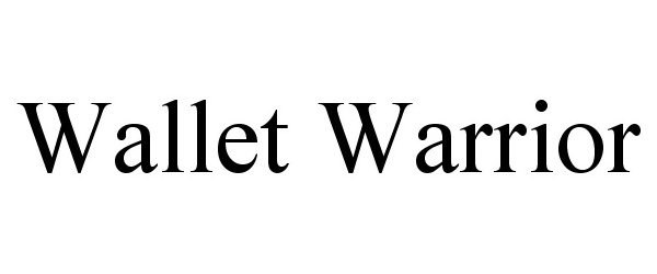 Trademark Logo WALLET WARRIOR