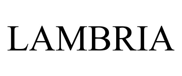Trademark Logo LAMBRIA