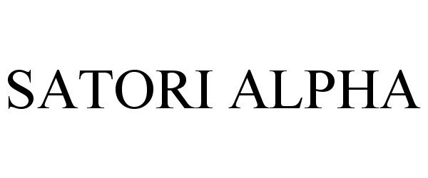 Trademark Logo SATORI ALPHA