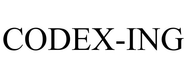 Trademark Logo CODEX-ING