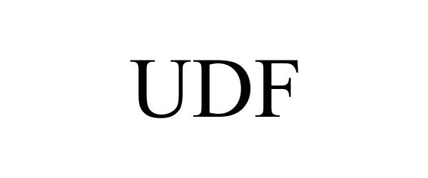 Trademark Logo UDF