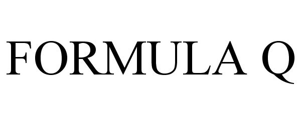 Trademark Logo FORMULA Q