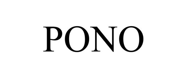 Trademark Logo PONO