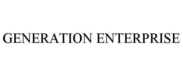 Trademark Logo GENERATION ENTERPRISE