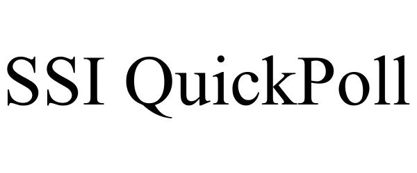 Trademark Logo SSI QUICKPOLL