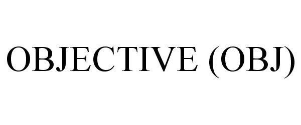 Trademark Logo OBJECTIVE (OBJ)