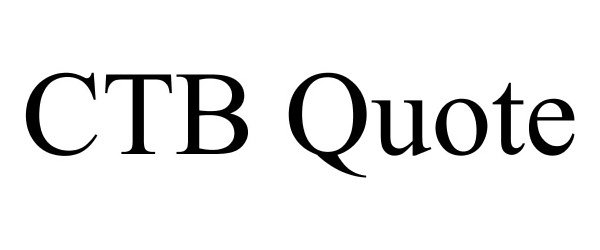 Trademark Logo CTB QUOTE