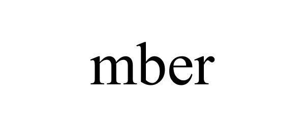 Trademark Logo MBER