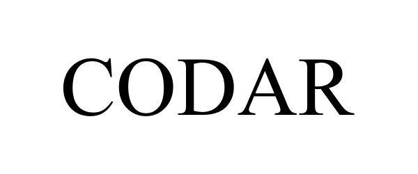 Trademark Logo CODAR