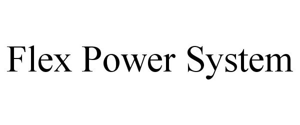  FLEX POWER SYSTEM