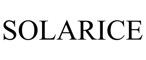 Trademark Logo SOLARICE