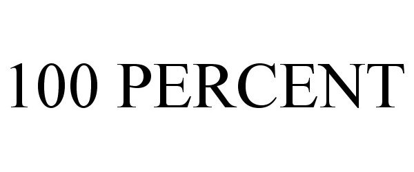 Trademark Logo 100 PERCENT