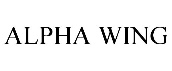 Trademark Logo ALPHA WING